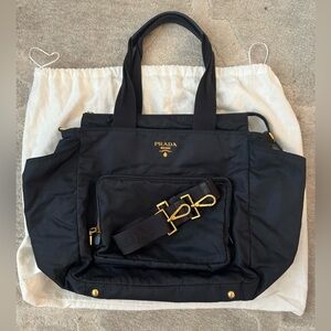 Prada Nylon Diaper Bag or Large tote Navy